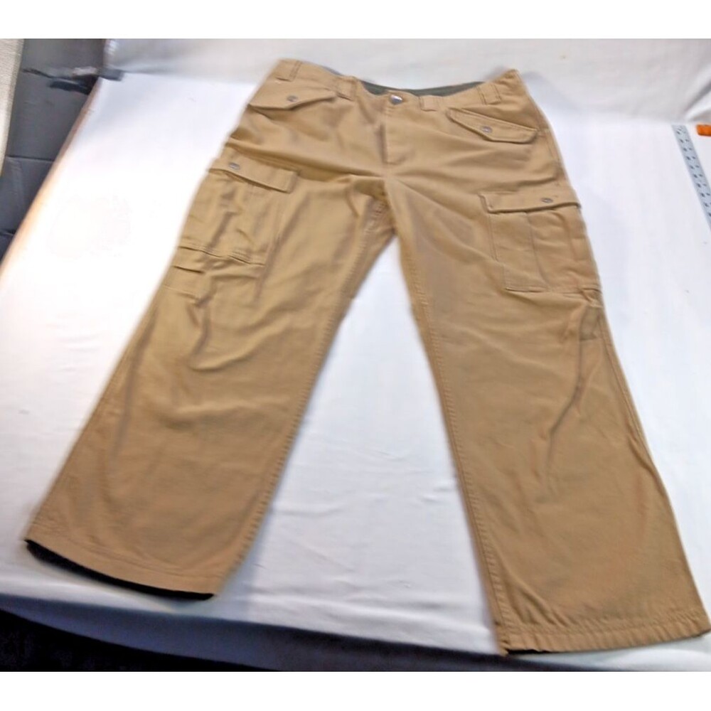 Duluth Trading Fire Hose Carpenter Cargo Pants Mens 40x32 Canvas Workwear Heavy